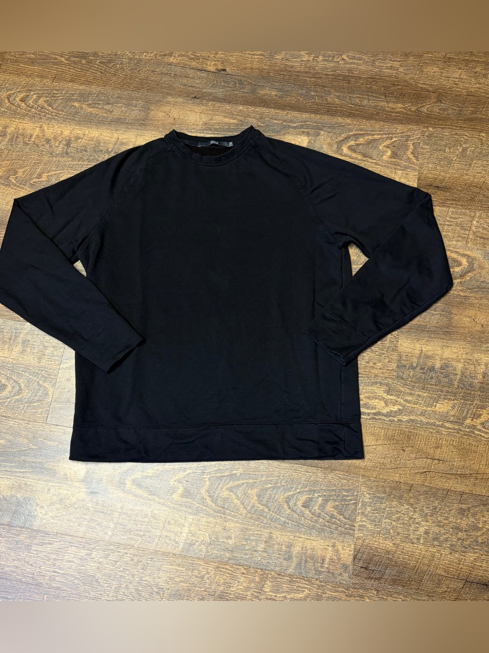 IBEX Tranquil Crew Neck Sweatshirt Black Womens Medium Organic Cotton Wool Blend